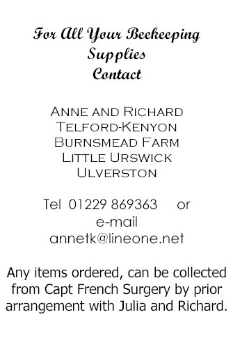 Bee Supplies from Anne and Richard Kenyon